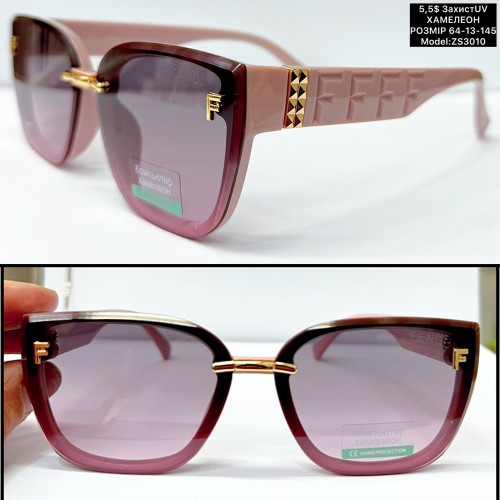 0022 Жіночі (ZS3010) Захист UV400 розмір 64-13-145 «хамелеон»